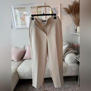 Zara high waisted pants size L - cream. Never worn.